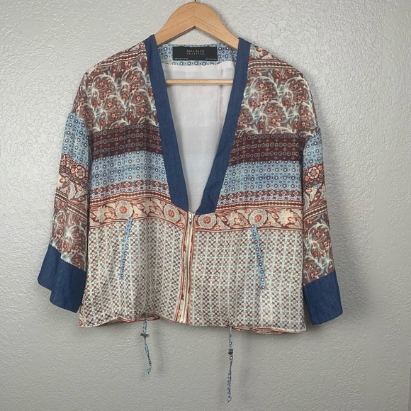 Zara Jackets & Blazers - ZARA Basic Collection 1/2 Front Zip Print Jacket